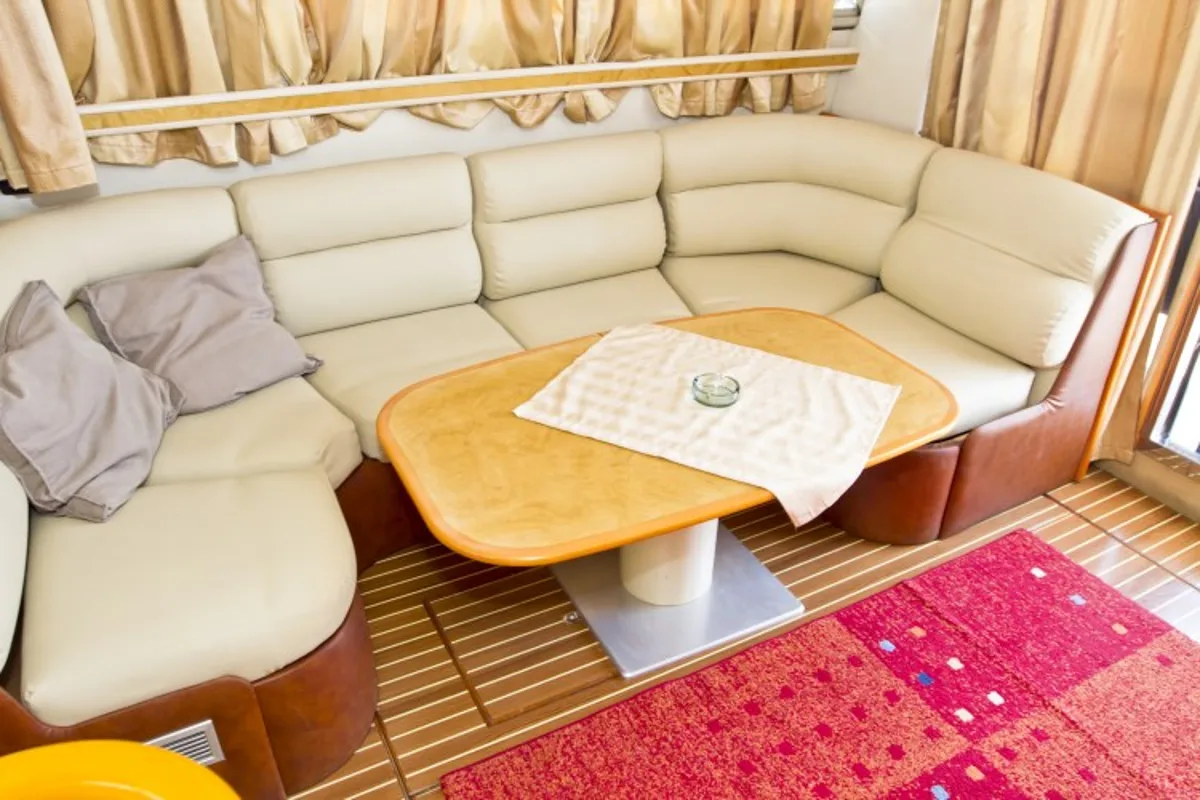 Salon of Antares II, a Princess Yachts Princess 470 motorboat at Primošten, Croatia