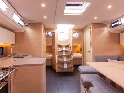 Galley of Sunsail 41.3 Premium Plus, a Dufour 41 sailboat at Municipal Unit of Lefkada, Greece