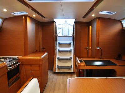 Galley of Ekaterina, a Jeanneau Sun Odyssey 519 sailboat at Marina Delta Kallithea, Greece
