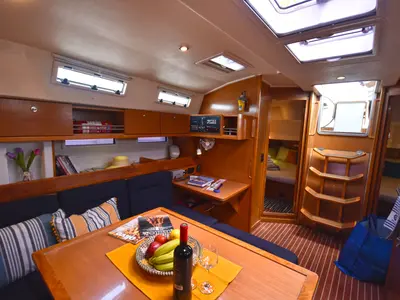 Salon of Nouvelle Vague, a Bavaria Cruiser 45 sailboat at Volos Municipality, Greece
