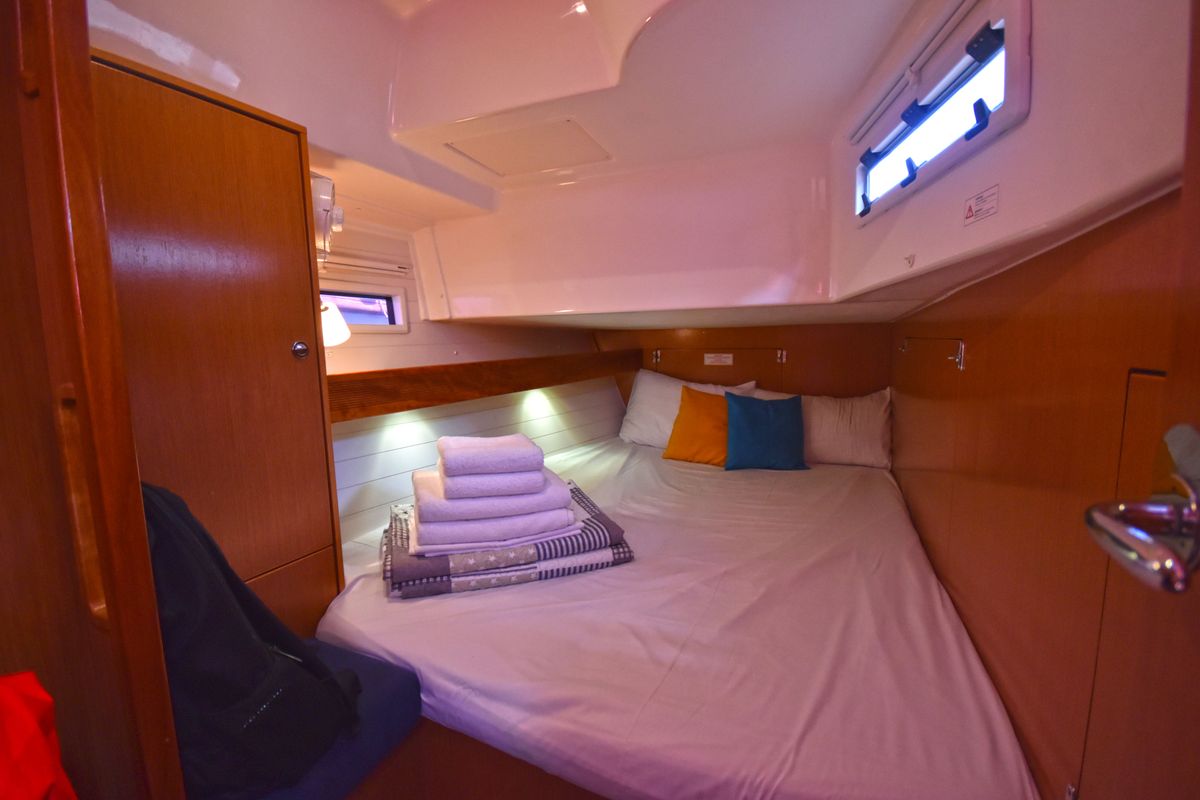 Cabin on Nouvelle Vague, a Bavaria Cruiser 45 sailboat at Volos Municipality, Greece