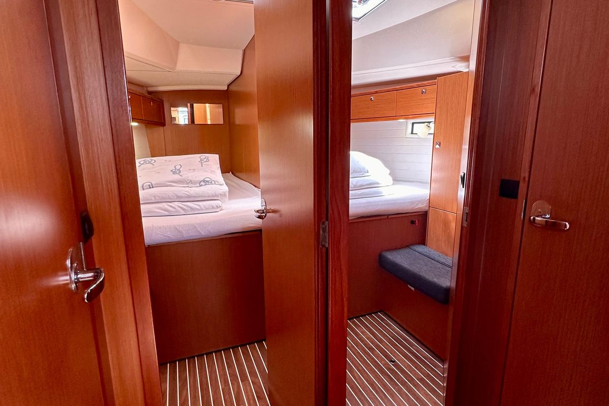 Cabin on Sestrica, a Bavaria Cruiser 46 sailboat at Općina Sukošan, Croatia