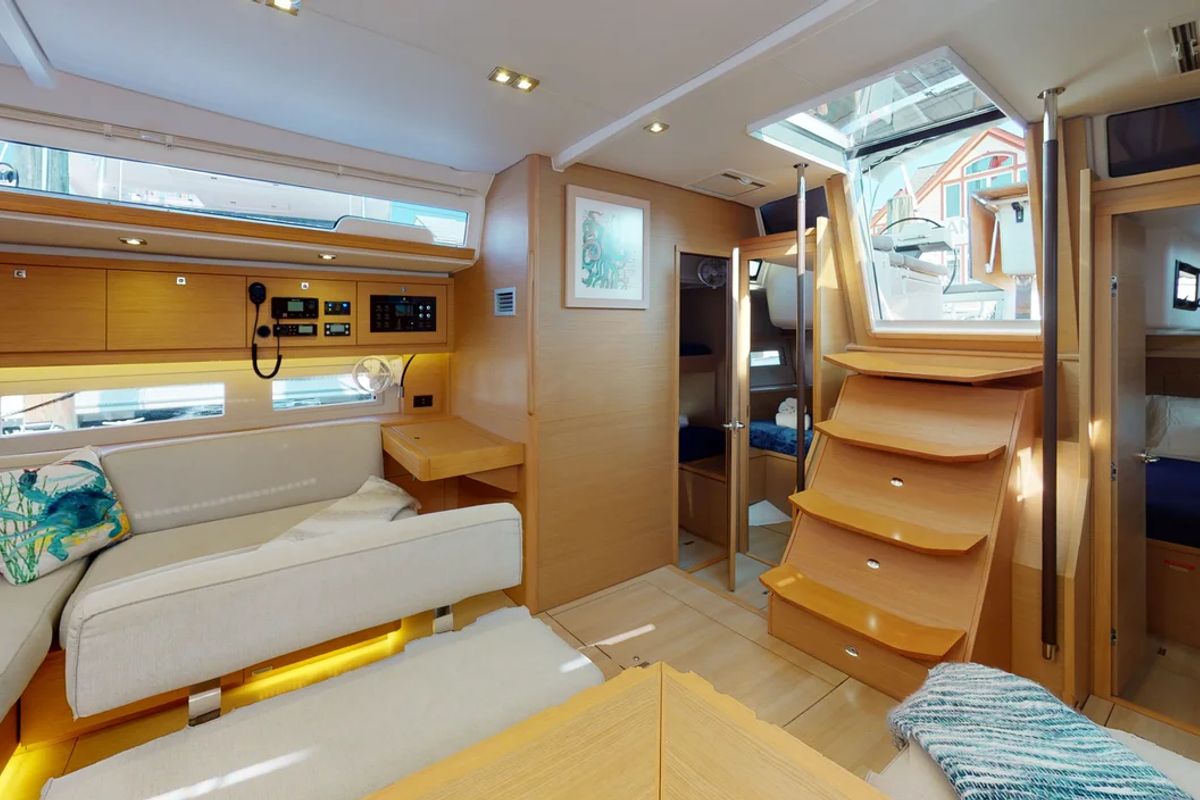 Salon of Liliana Bella, a Dufour 530 sailboat at Chesapeake, United States