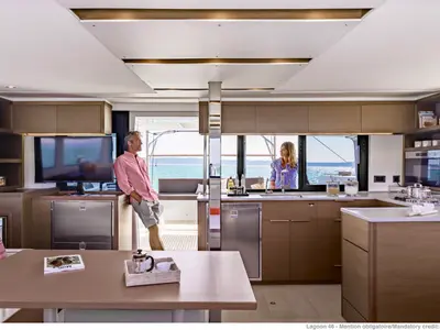 Galley of Casiopea, a Lagoon 46 catamaran at Općina Medulin, Croatia