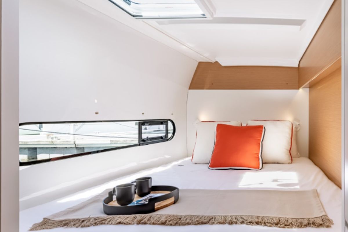 Cabin on Axieros II, a Excess 11 catamaran at Municipal Unit of Lefkada, Greece