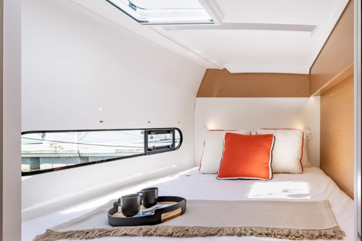 Cabin on Axieros II, a Excess 11 catamaran at Municipal Unit of Lefkada, Greece