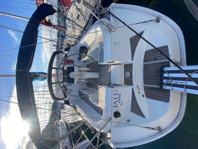 Cockpit of Jalù, a Jeanneau Sun Odyssey 42.2 sailboat at Punta Ala, Italy