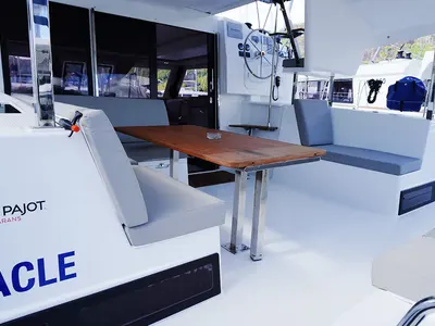 Barnacle, a Fountaine Pajot Isla 40 catamaran at Seychelles, Eden Island Marina, Seychelles