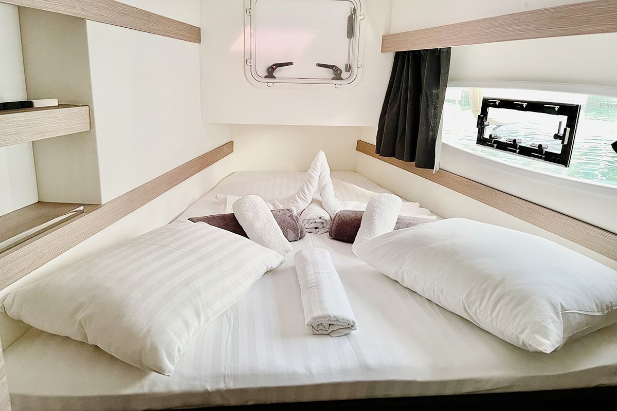 Barnacle, a Fountaine Pajot Isla 40 catamaran at Seychelles, Eden Island Marina, Seychelles