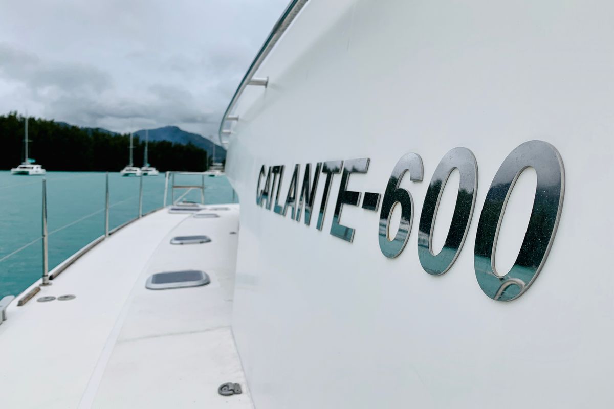 Exterior view of Iris, a Catlante catamarans Catlante 600 catamaran at Eden Island Marina, Seychelles