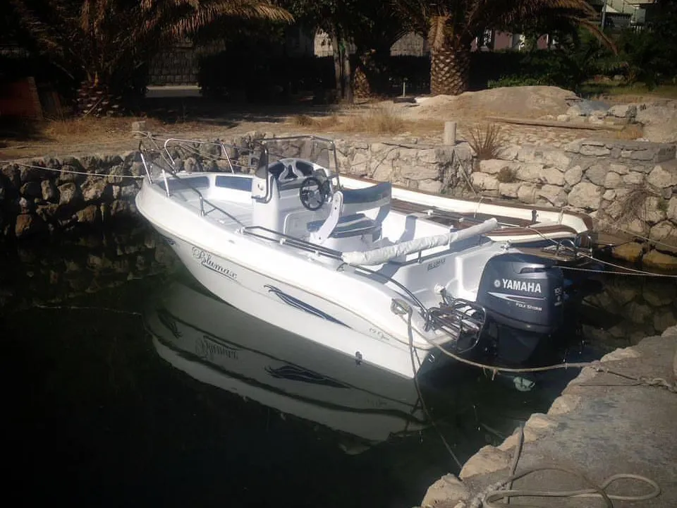 Exterior view of Beaje, a Gulet Blumax 19 Pro motorboat at Livorno, Italy