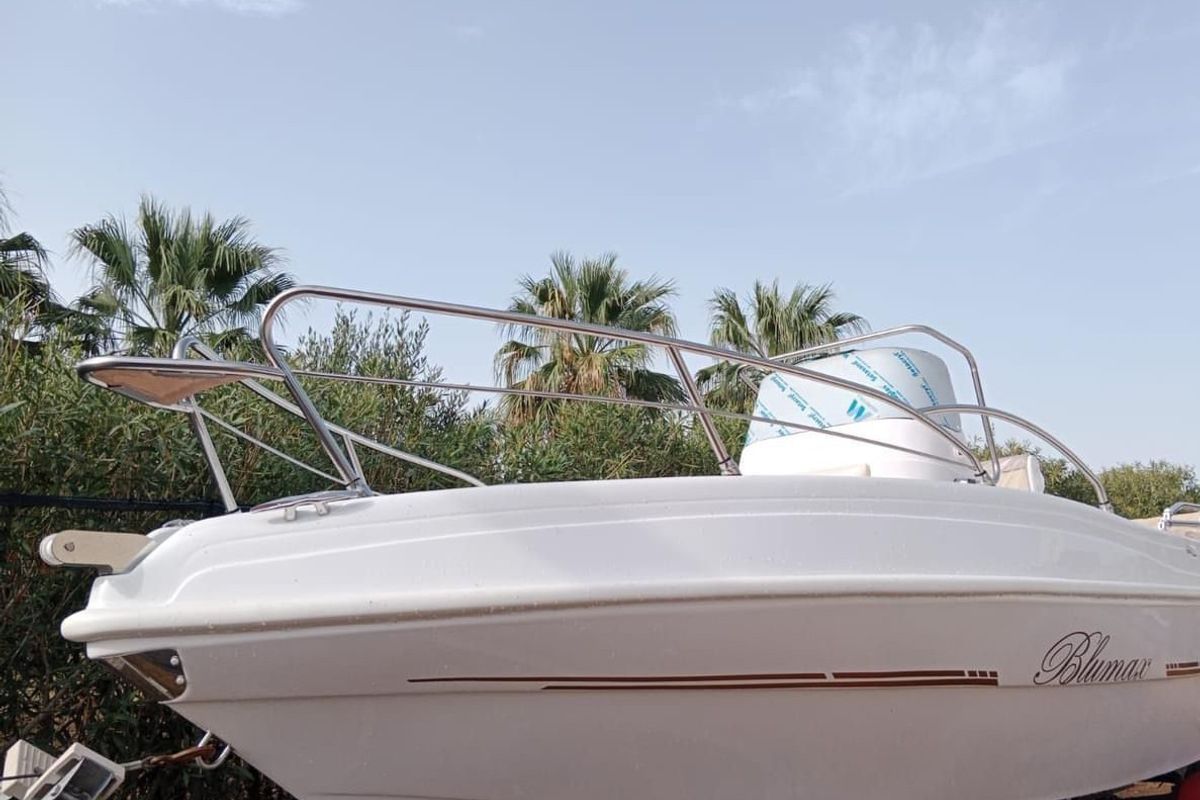 Exterior view of Beaje, a Gulet Blumax 19 Pro motorboat at Livorno, Italy