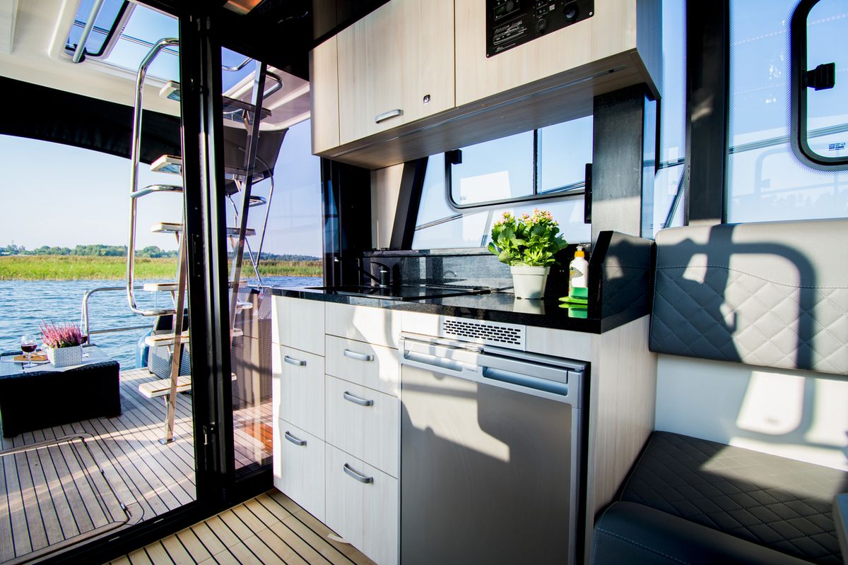 Galley of Futura 40 Grand Horizon #2, a Cobra Yachts Futura 40 Grand Horizon motorboat at Wilkasy, Poland