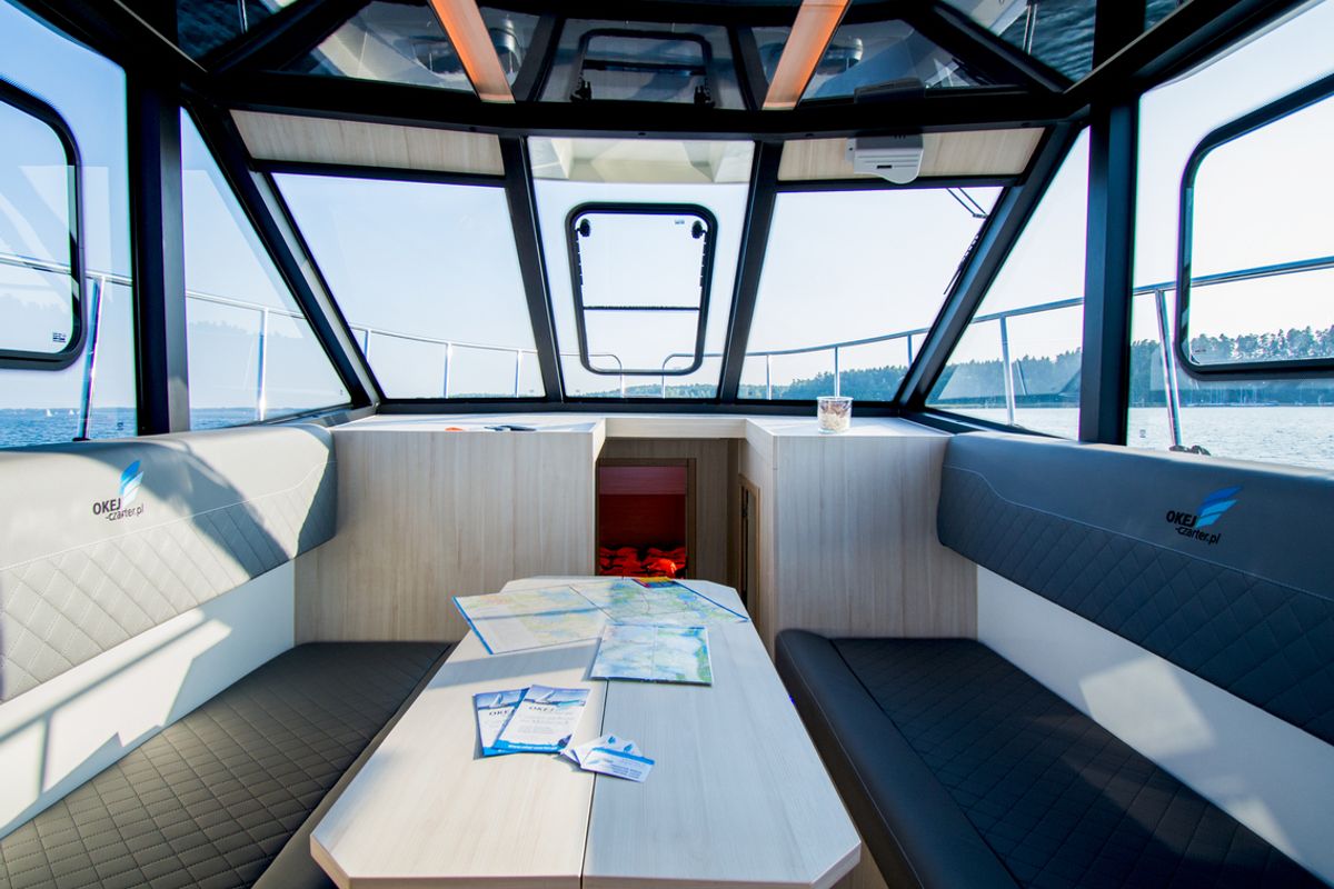 Salon of Futura 40 Grand Horizon #2, a Cobra Yachts Futura 40 Grand Horizon motorboat at Wilkasy, Poland