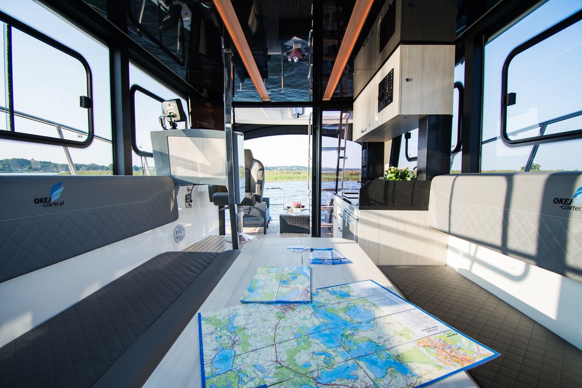 Salon of Futura 40 Grand Horizon #2, a Cobra Yachts Futura 40 Grand Horizon motorboat at Wilkasy, Poland