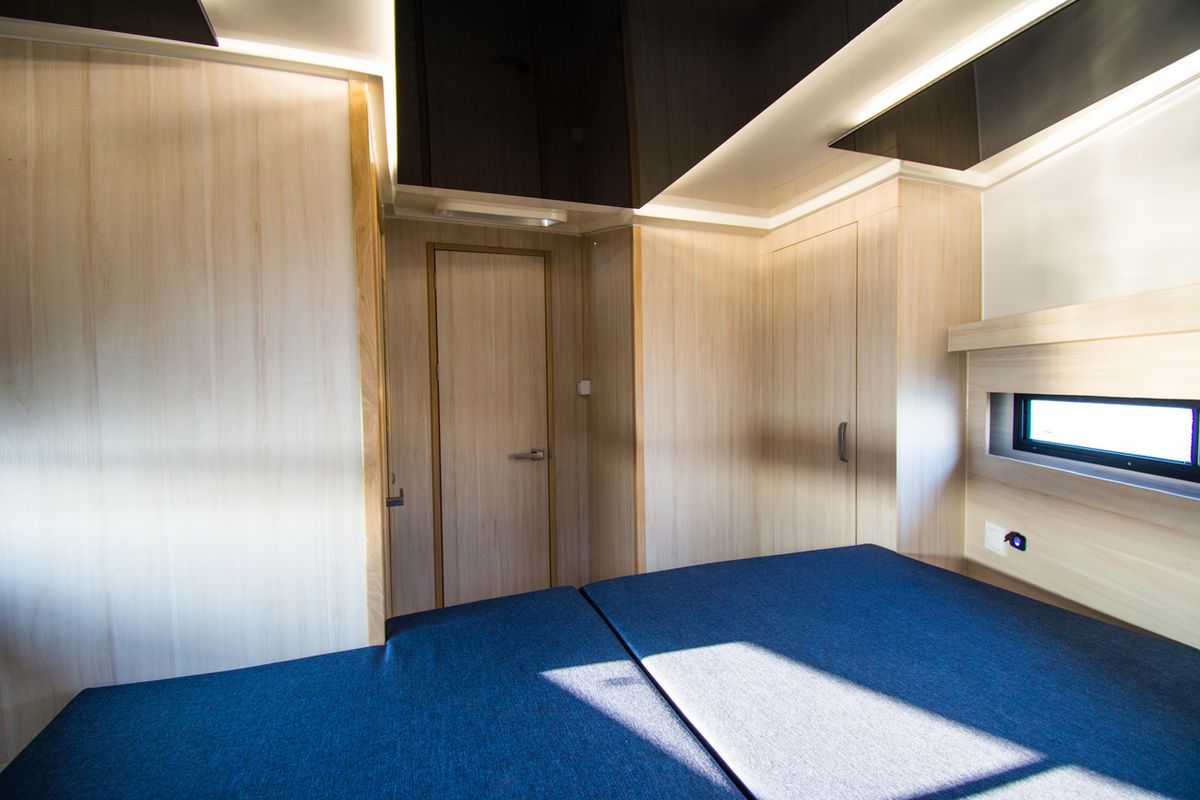 Cabin on Futura 40 Grand Horizon #2, a Cobra Yachts Futura 40 Grand Horizon motorboat at Wilkasy, Poland