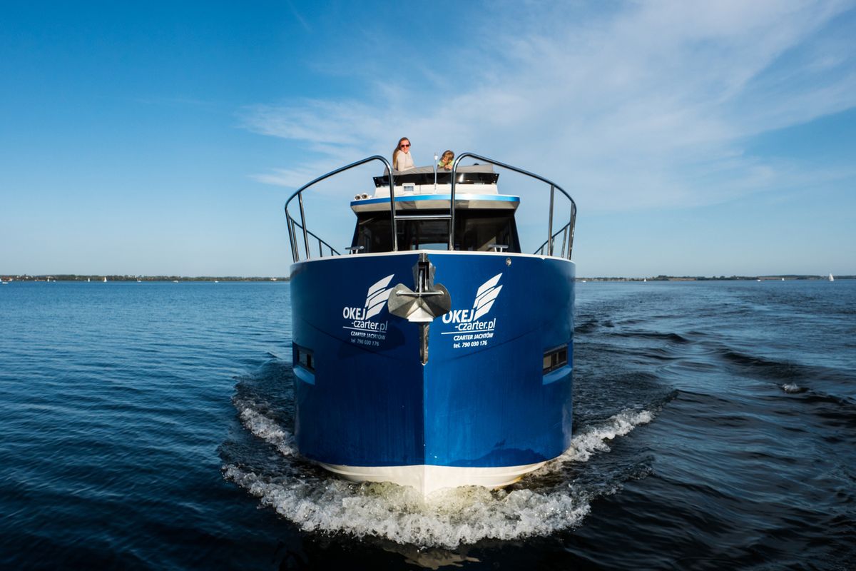 Exterior view of Futura 40 Grand Horizon #2, a Cobra Yachts Futura 40 Grand Horizon motorboat at Wilkasy, Poland