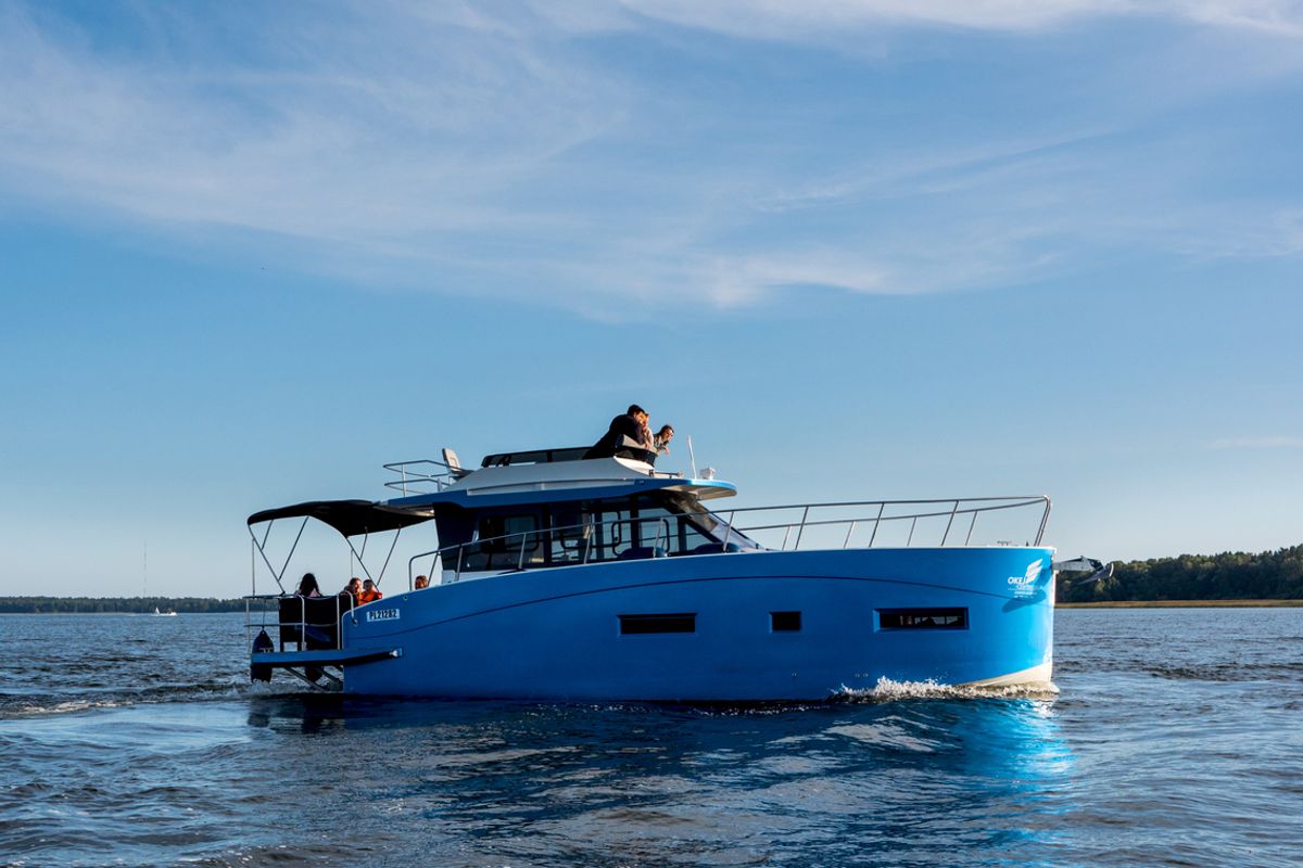 Exterior view of Futura 40 Grand Horizon #2, a Cobra Yachts Futura 40 Grand Horizon motorboat at Wilkasy, Poland