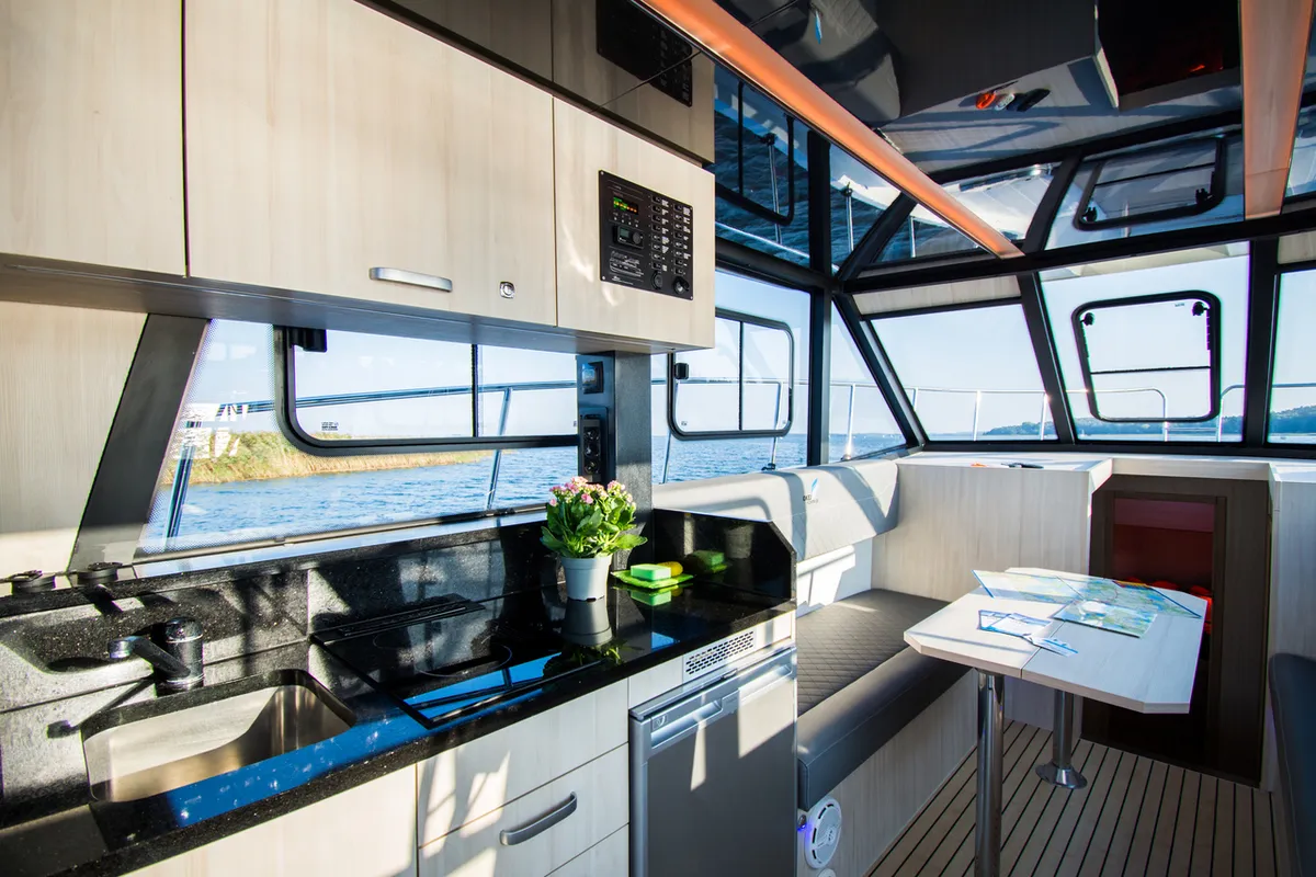 Galley of Futura 40 Grand Horizon #2, a Cobra Yachts Futura 40 Grand Horizon motorboat at Wilkasy, Poland