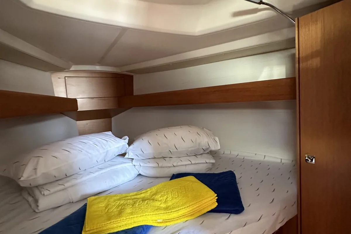Cabin on Ziggy, a Bavaria Cruiser 34 sailboat at Split, Croatia