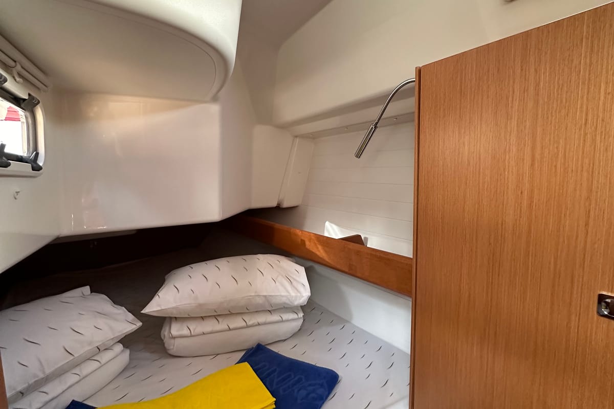 Cabin on Ziggy, a Bavaria Cruiser 34 sailboat at Split, Croatia