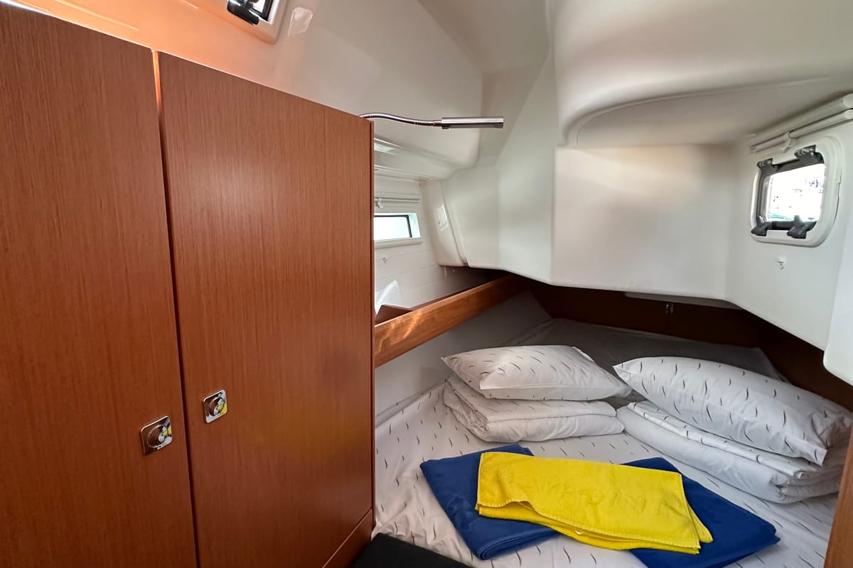 Cabin on Ziggy, a Bavaria Cruiser 34 sailboat at Split, Croatia
