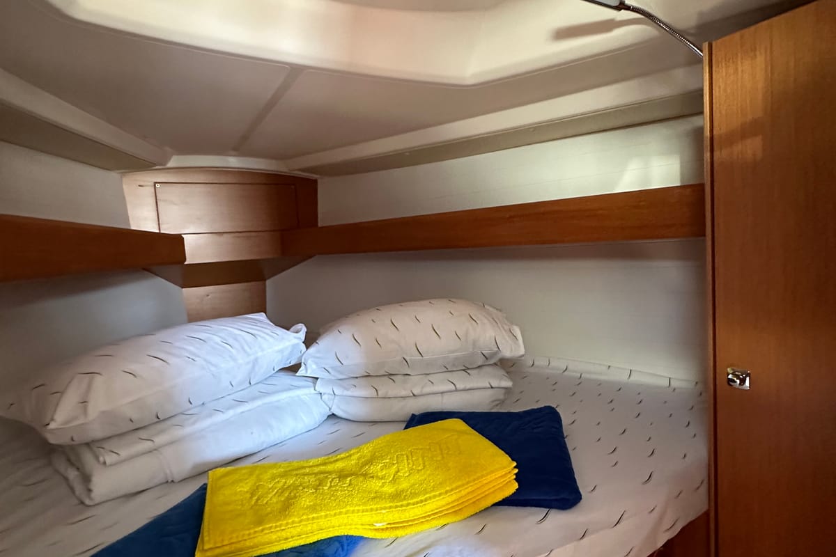 Cabin on Ziggy, a Bavaria Cruiser 34 sailboat at Split, Croatia