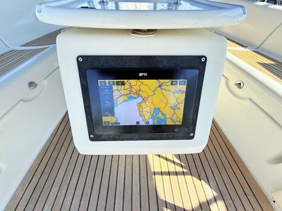 Cockpit of Blue Star II, a Beneteau Oceanis 43 sailboat at Općina Sukošan, Croatia