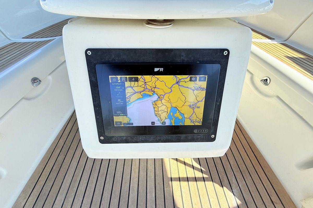 Cockpit of Blue Star II, a Beneteau Oceanis 43 sailboat at Općina Sukošan, Croatia