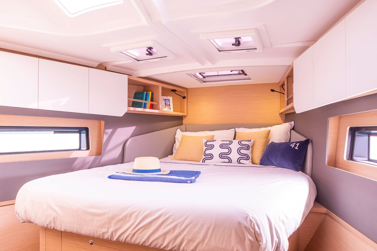 Cabin on Asteria, a Dufour 41 sailboat at Nieuwpoort, Belgium