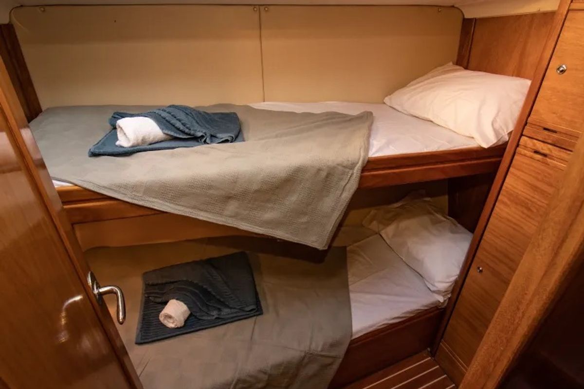 Cabin on Paolo, a Bavaria 50 sailboat at Municipal Unit of Lefkada, Greece