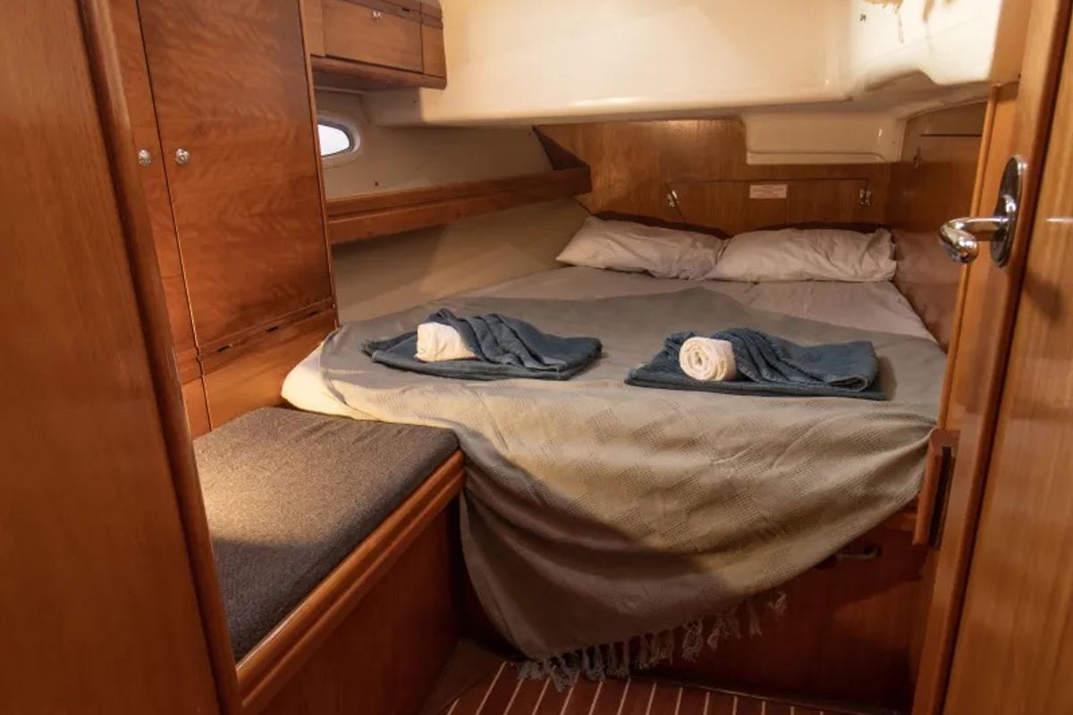 Cabin on Paolo, a Bavaria 50 sailboat at Municipal Unit of Lefkada, Greece