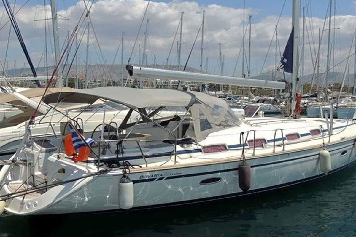 Exterior view of Paolo, a Bavaria 50 sailboat at Municipal Unit of Lefkada, Greece