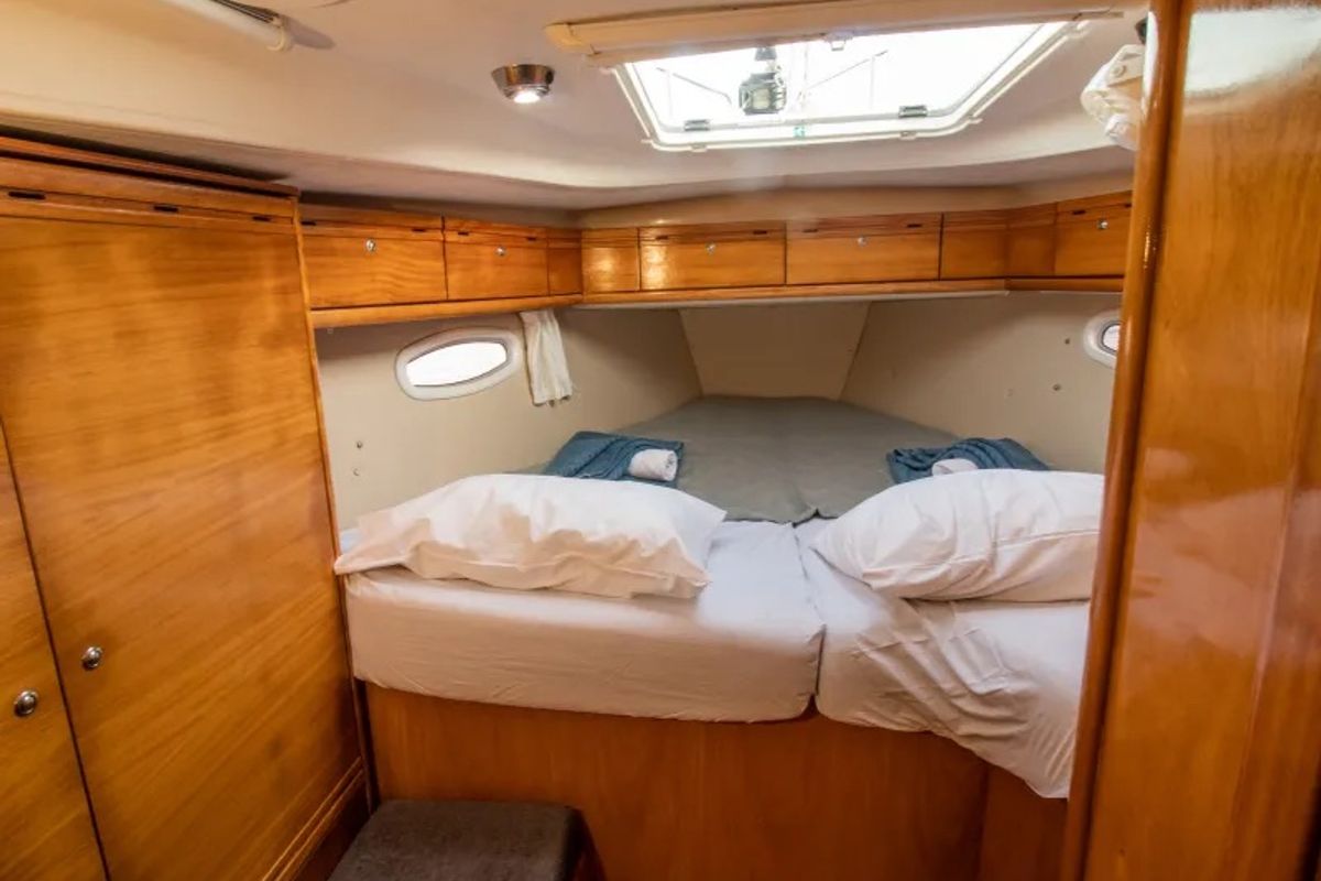 Cabin on Paolo, a Bavaria 50 sailboat at Municipal Unit of Lefkada, Greece