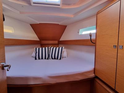 Cabin on Blue Moon, a Jeanneau Sun Odyssey 449 sailboat at Grad Pula, Croatia