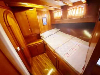 Cabin on ARİF Kaptan, a Gulet Gulet gulet at Demre, Turkey