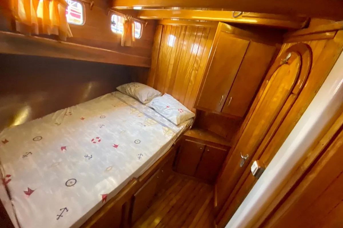 Cabin on ARİF Kaptan, a Gulet Gulet gulet at Demre, Turkey