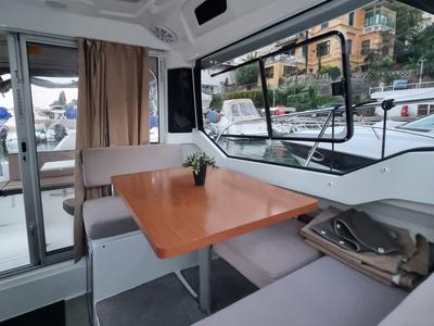 Salon of Classic, a Jeanneau Merry Fisher 795 motorboat at Grad Opatija, Croatia