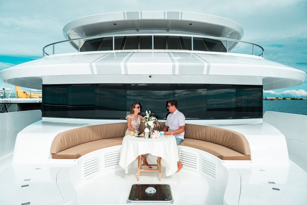 Deck of Alice, a Gulet Luxury Motor Yacht yacht at Malé, Maldives