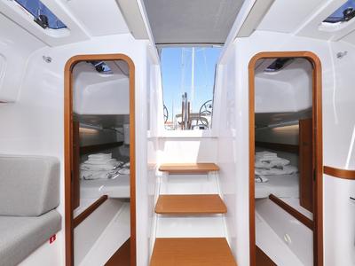 Salon of Mana, a Beneteau First 36 sailboat at Grad Biograd na Moru, Croatia