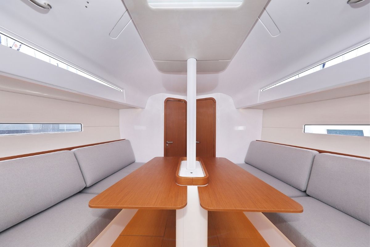 Salon of Mana, a Beneteau First 36 sailboat at Grad Biograd na Moru, Croatia