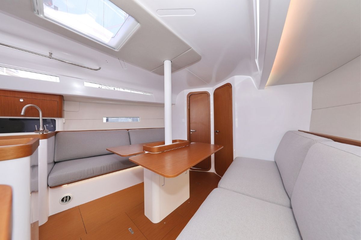 Salon of Mana, a Beneteau First 36 sailboat at Grad Biograd na Moru, Croatia