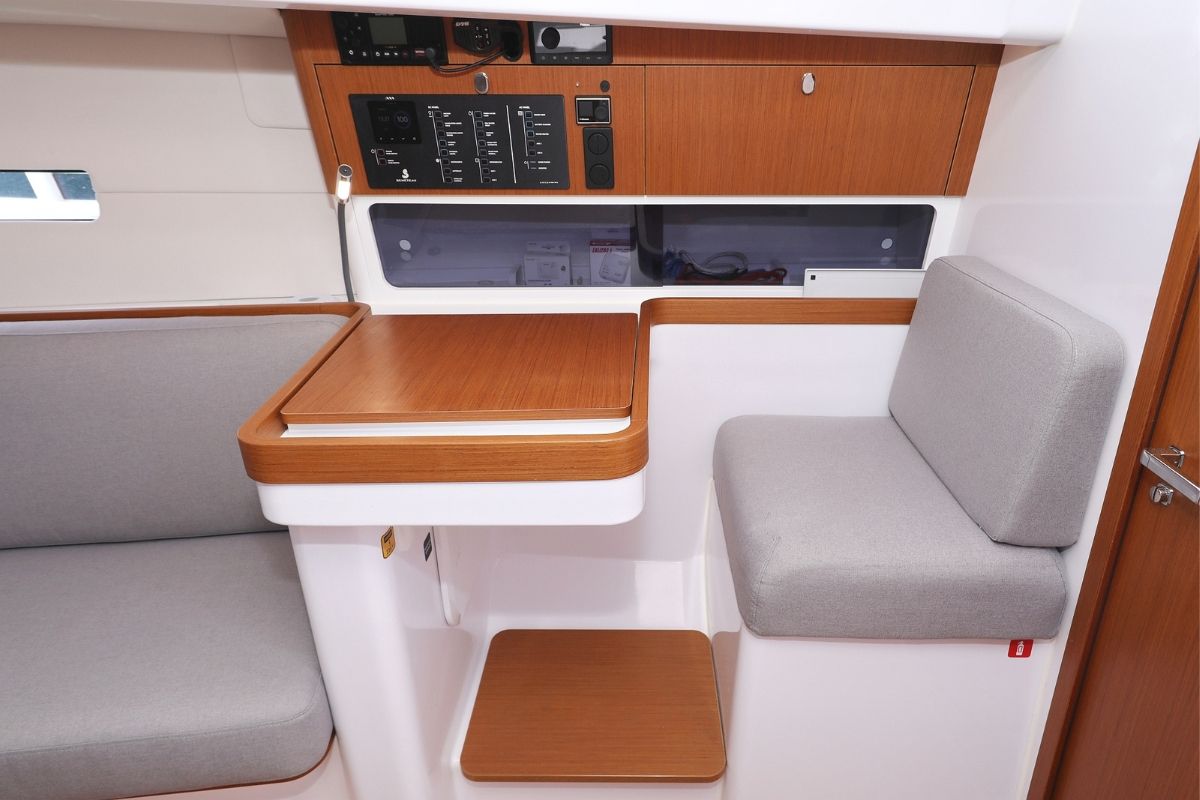 Salon of Mana, a Beneteau First 36 sailboat at Grad Biograd na Moru, Croatia