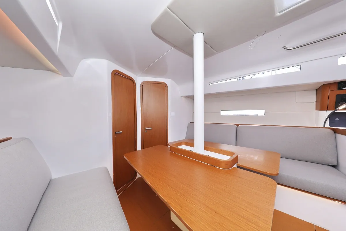 Salon of Mana, a Beneteau First 36 sailboat at Grad Biograd na Moru, Croatia