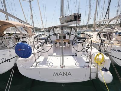 Cockpit of Mana, a Beneteau First 36 sailboat at Grad Biograd na Moru, Croatia