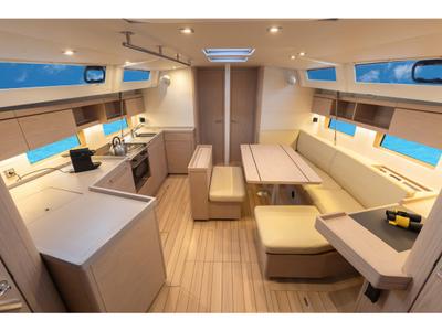Galley of Aeolia, a Beneteau Oceanis 46.1 sailboat at Tonnarella, Italy