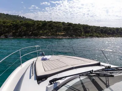Deck of CHROMIA, a Jeanneau Leader 36 yacht at Split, Croatia