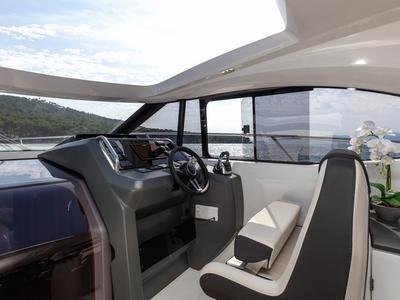 Cockpit of CHROMIA, a Jeanneau Leader 36 yacht at Split, Croatia