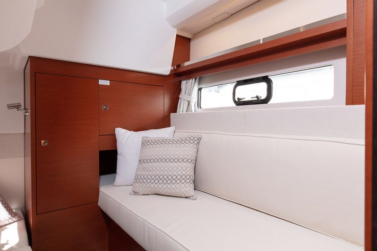 Cabin on CHROMIA, a Jeanneau Leader 36 yacht at Split, Croatia
