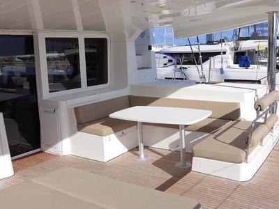 Happy Ours , a Lagoon 52 F catamaran at Road Town, British Virgin Islands